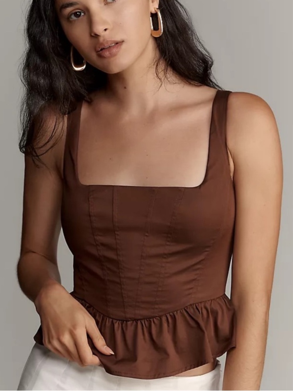 NWT Mare Mare Brown Corset Tank Top - Small
